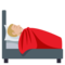 Person in Bed - Medium Light emoji on Emojione